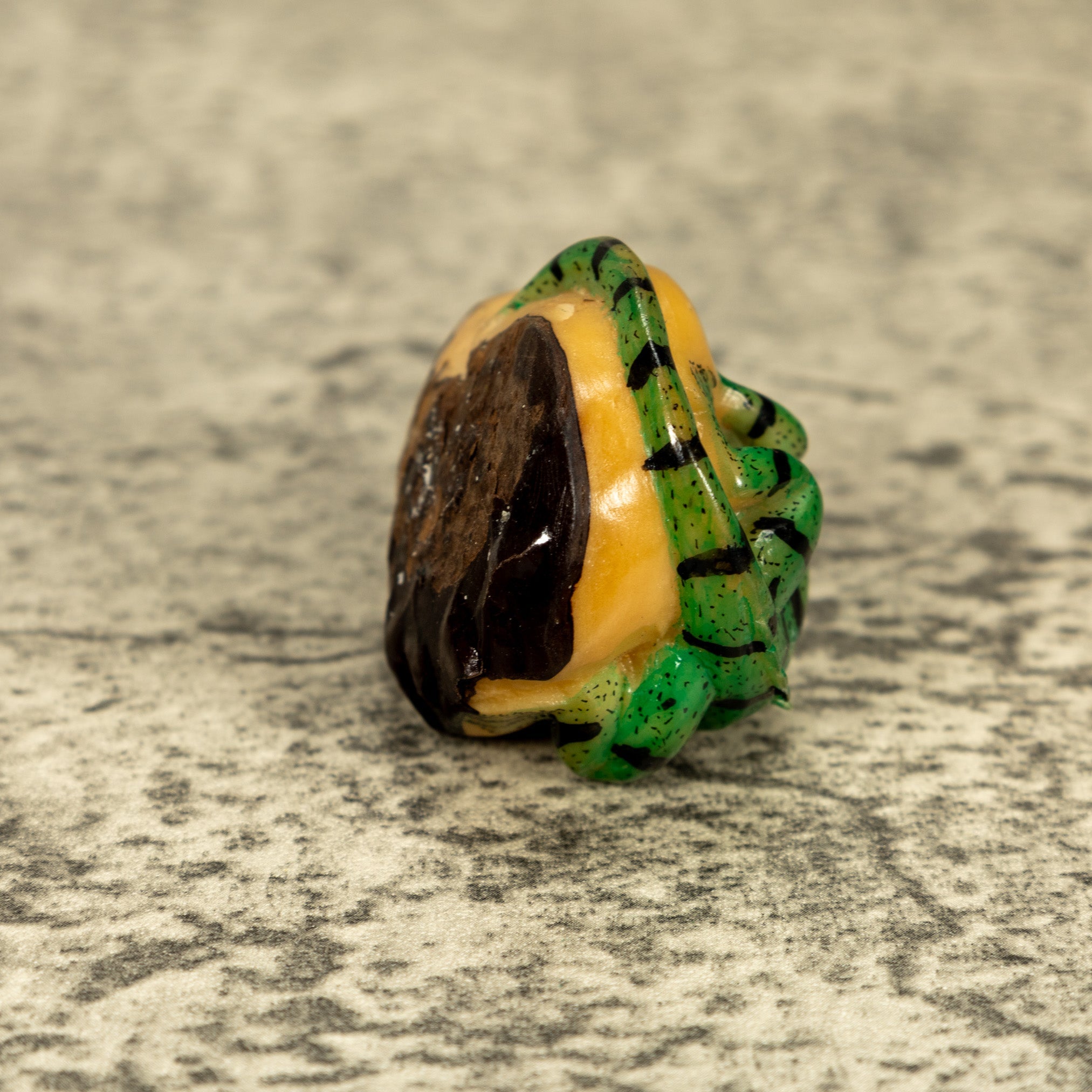 Green Iguana Lizard Tagua Nut Carving