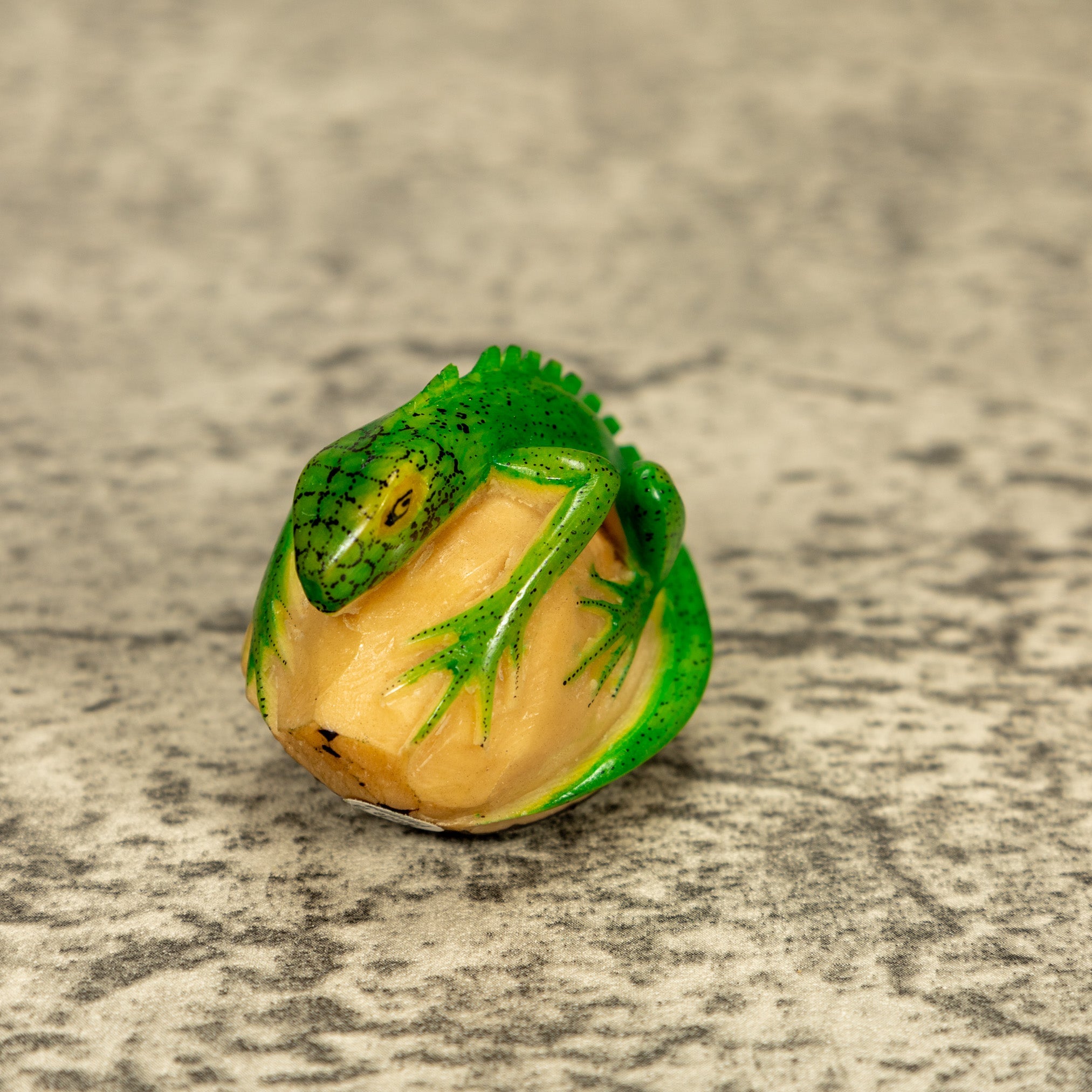 Green Iguana Lizard Tagua Nut Carving