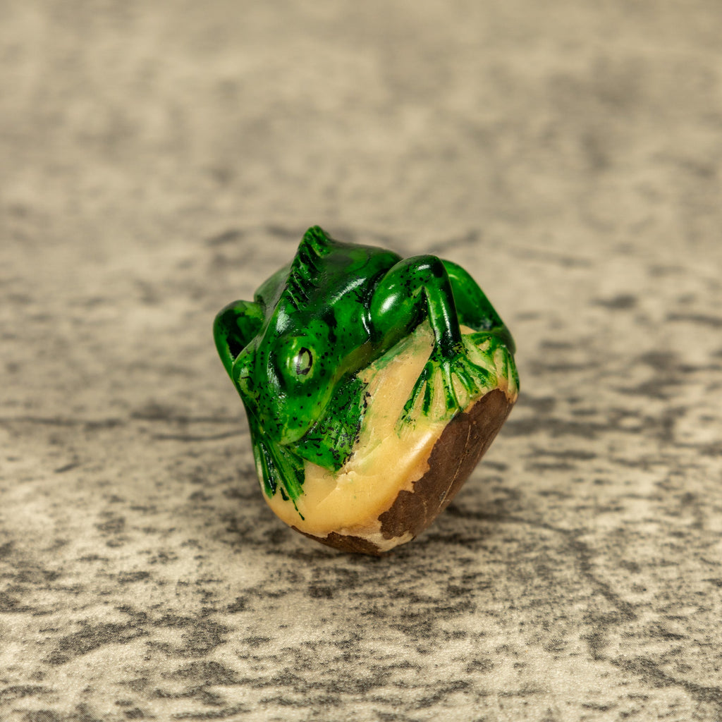 Green Iguana Lizard Tagua Nut Carving