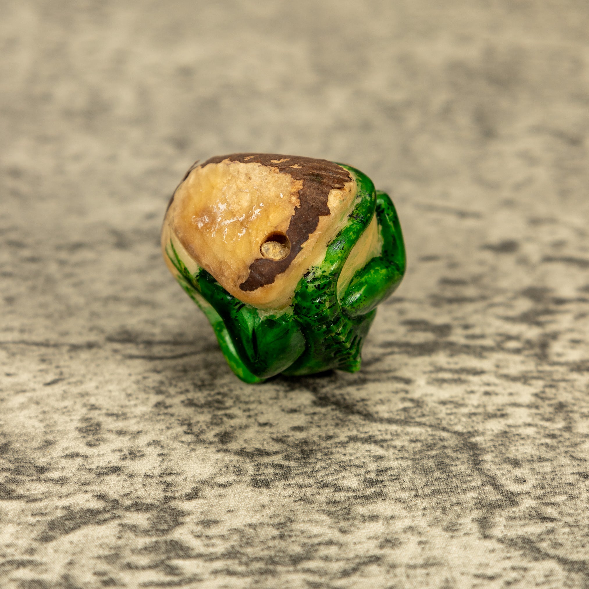 Green Iguana Lizard Tagua Nut Carving