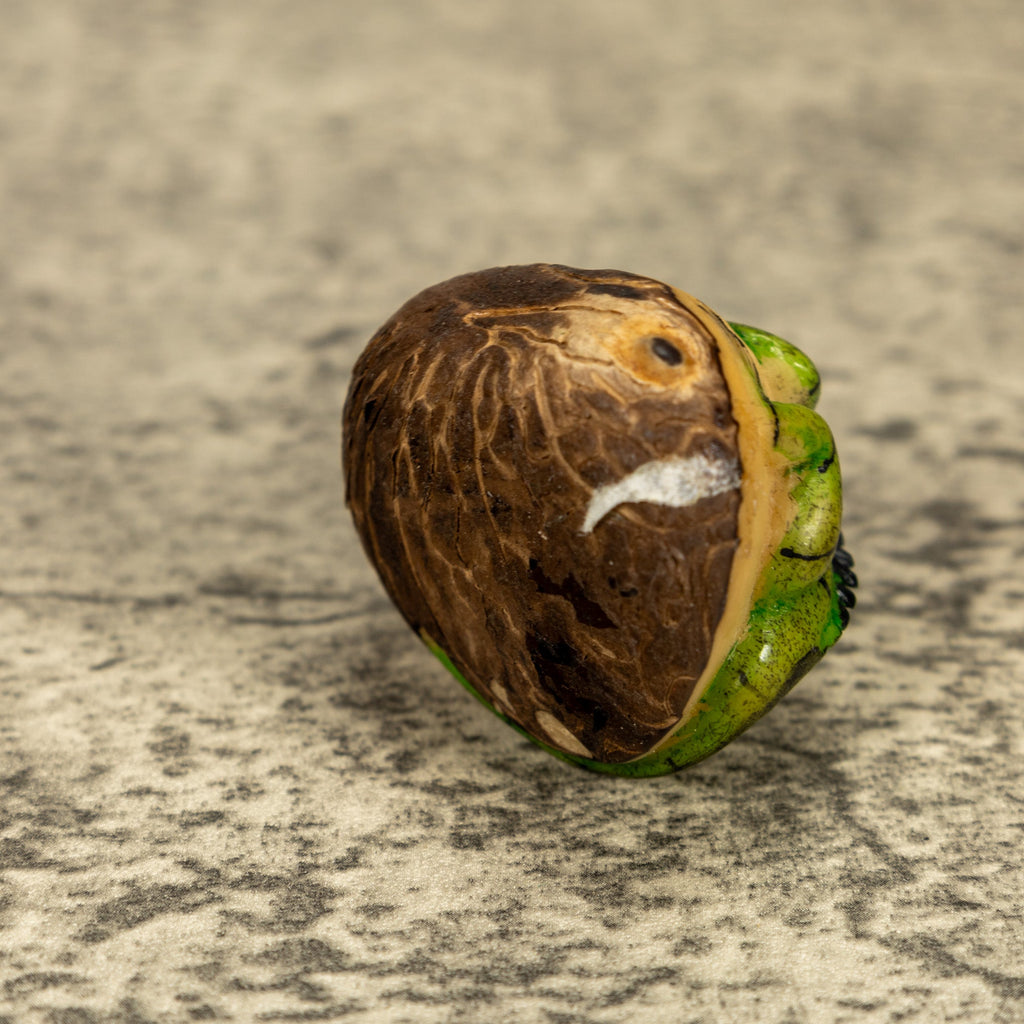 Green Iguana Lizard Tagua Nut Carving