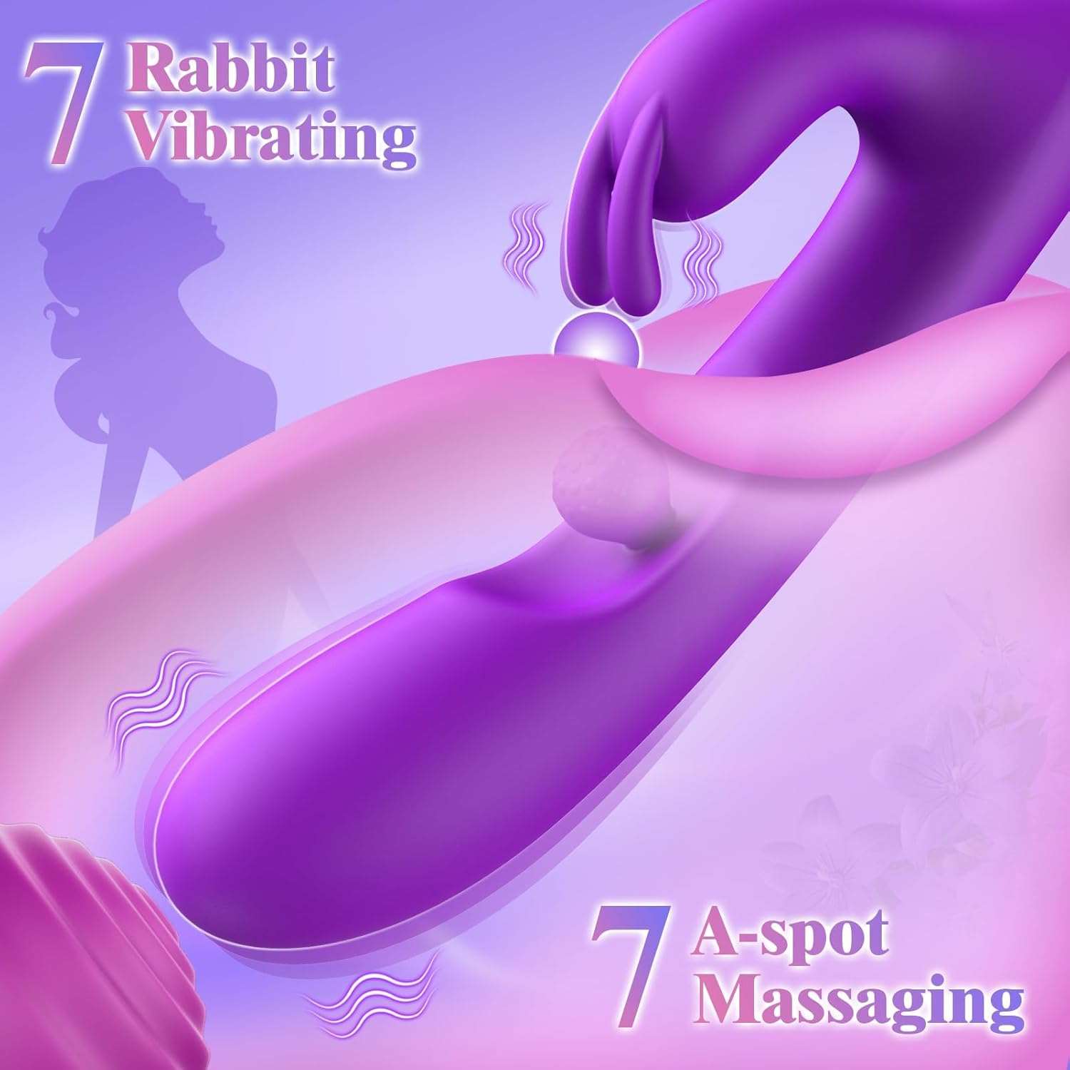 LustSpark G-Spot 360° Rotation Rabbit Dildo Vibrator