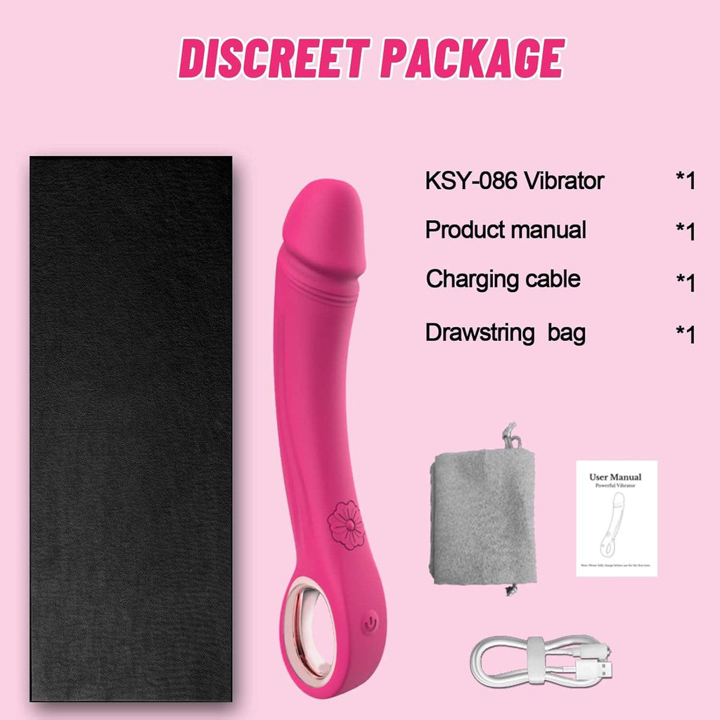 LuxePeak Ergonomic Ring Handle Dildo Vibrator