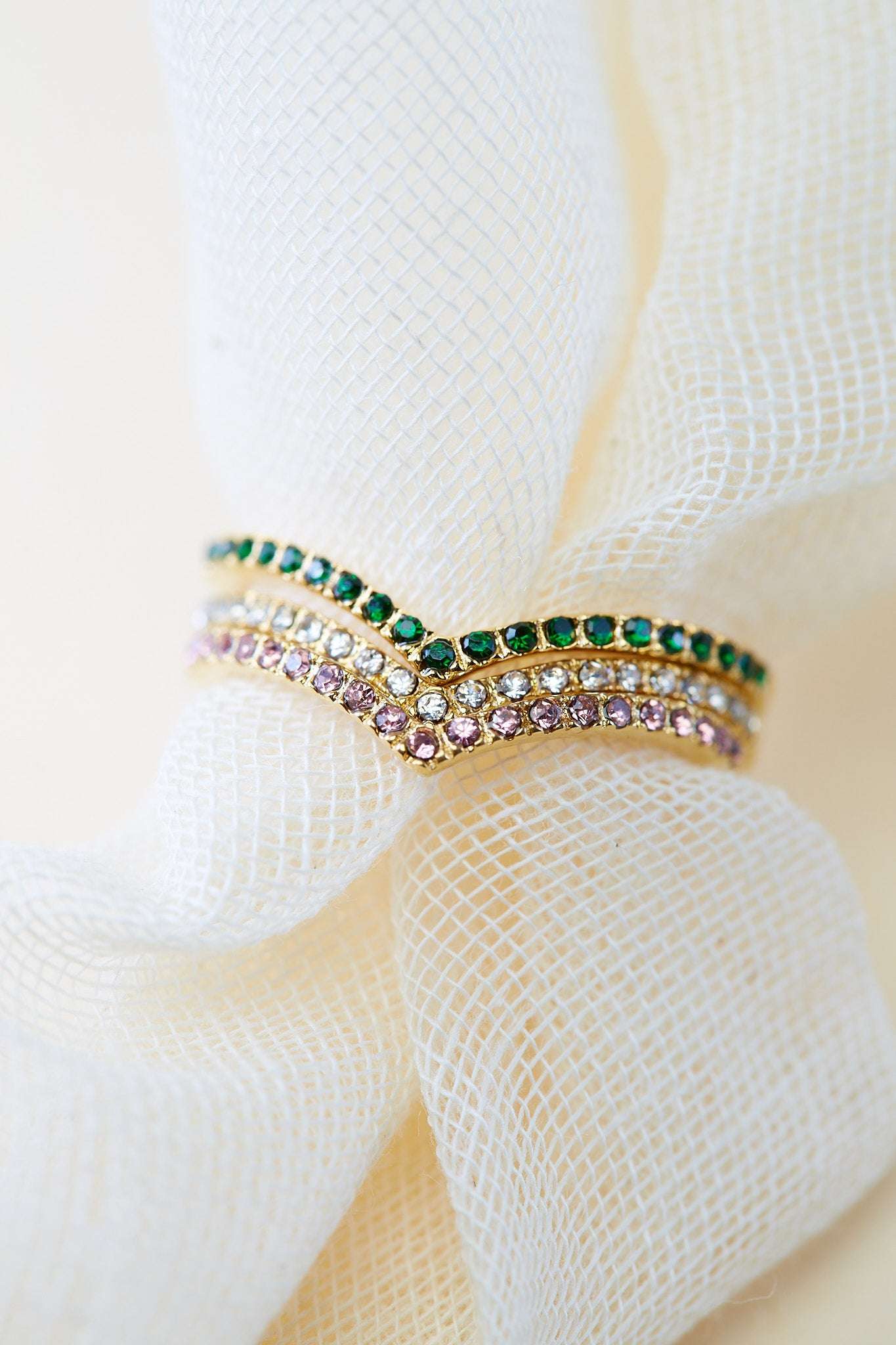 Thin Cubic Color Zirconia Geometric C2