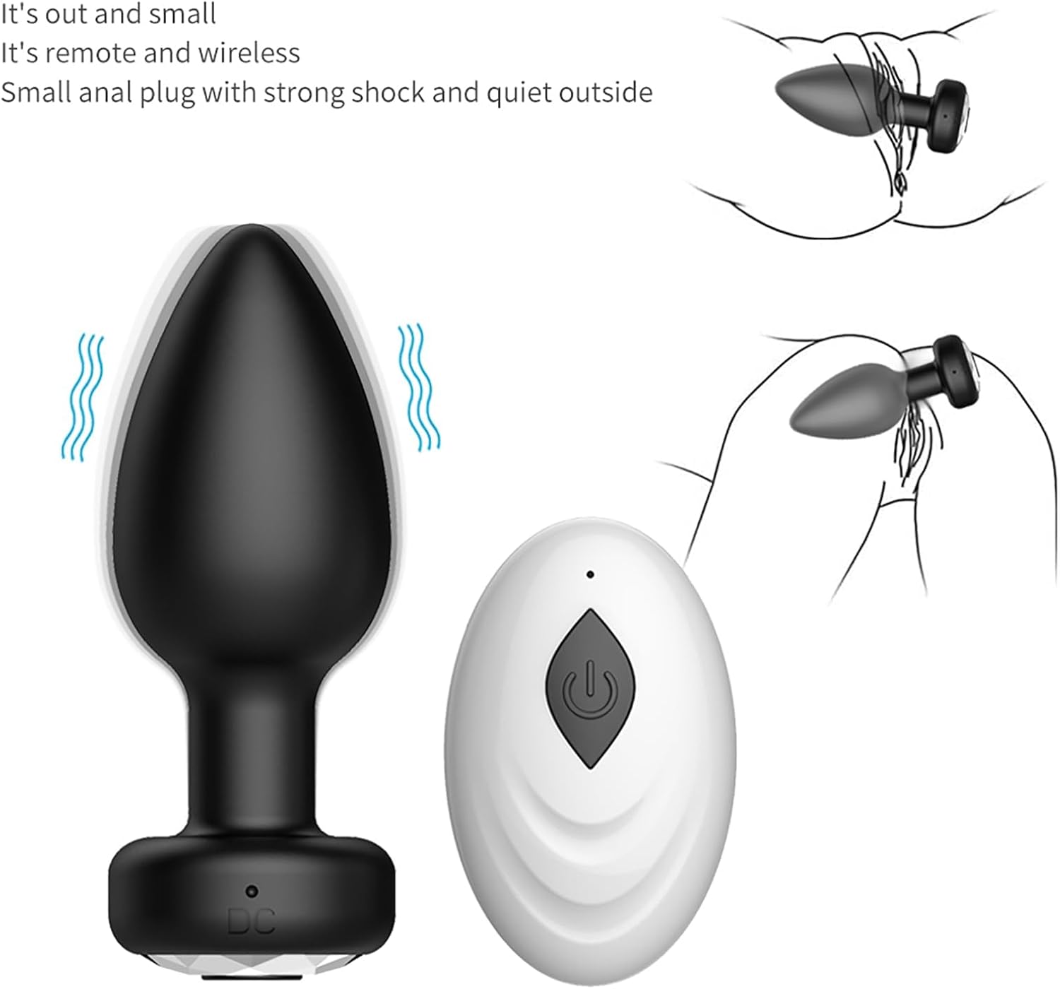 MidnightWhisper Remote Prostate Anal Plug