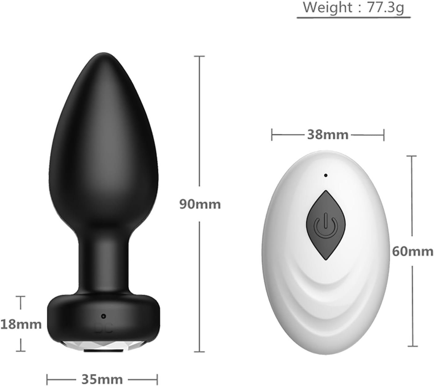 MidnightWhisper Remote Prostate Anal Plug