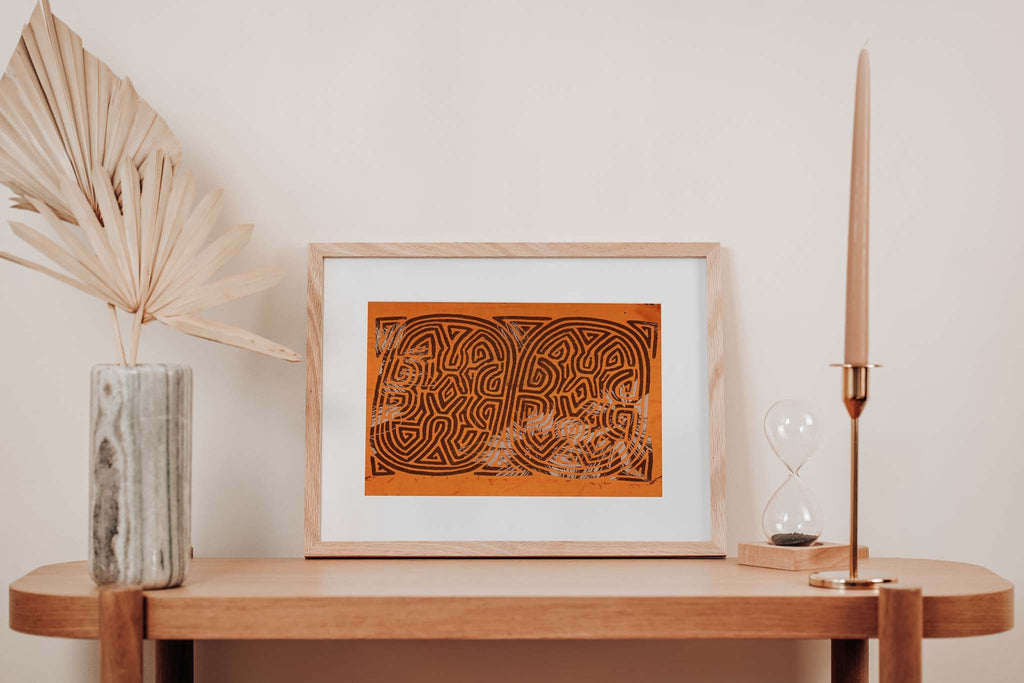 Vintage Orange And Brown Background Material Mola