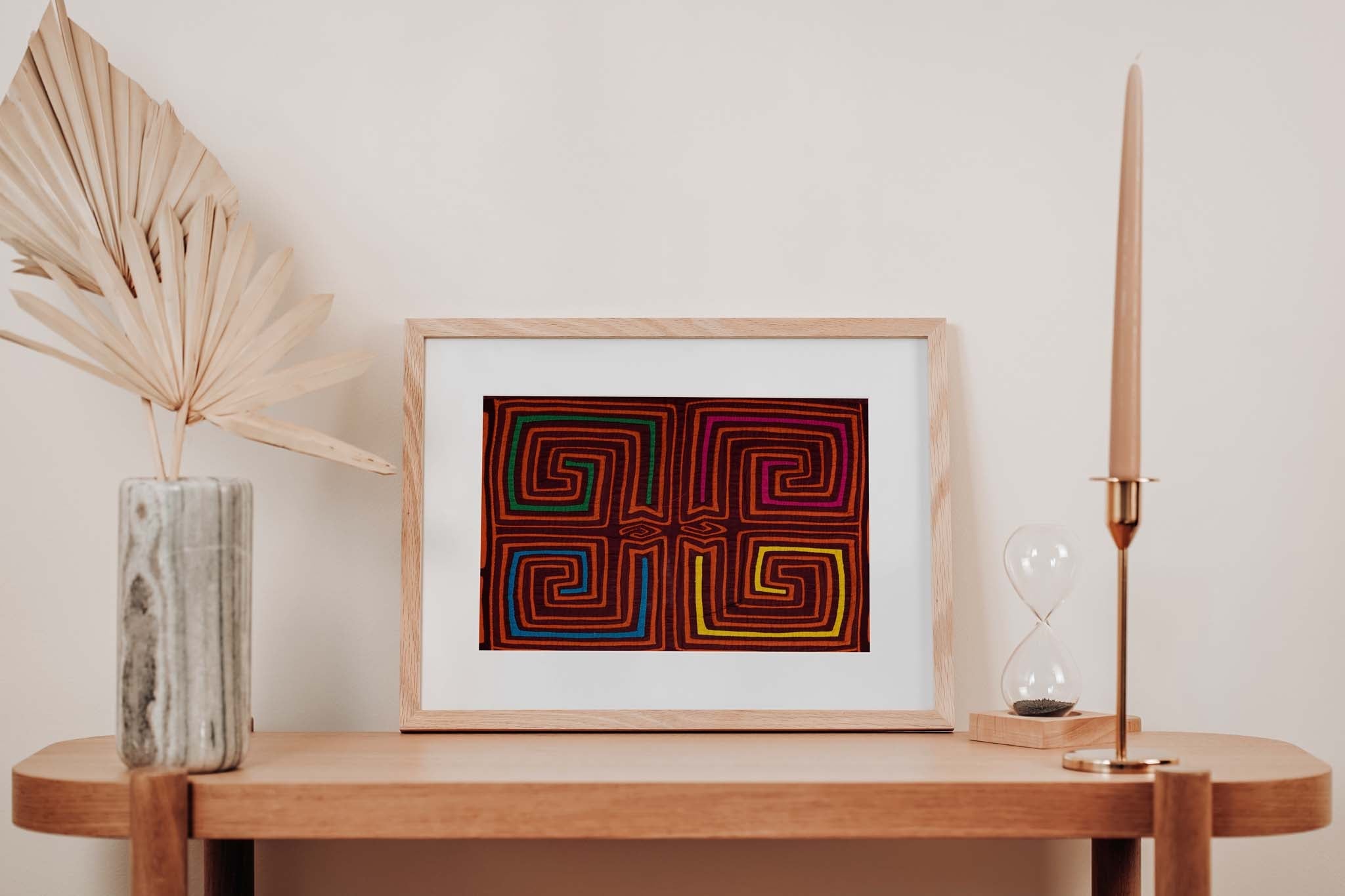 Vintage Maroon And Orange Classic Design Mola