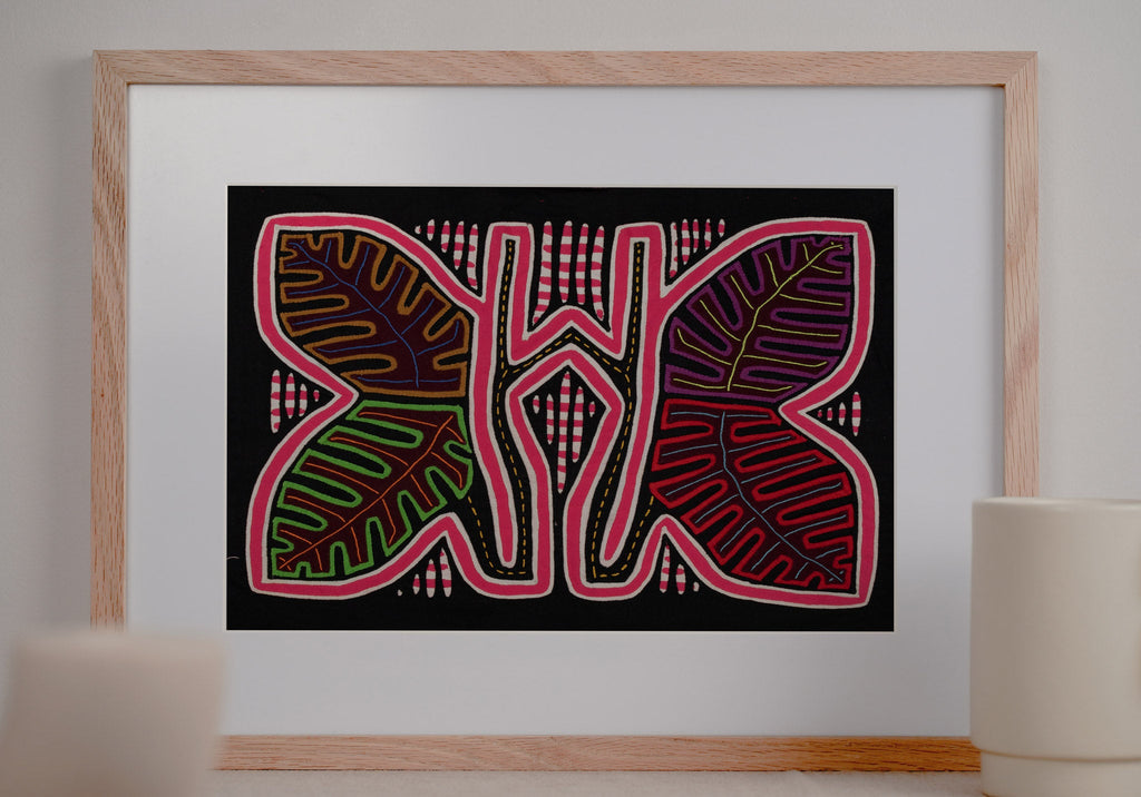 Pink Tropical Palm Frond Leaves Mola
