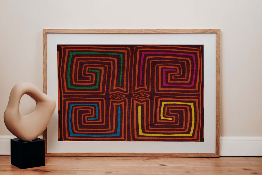 Vintage Maroon And Orange Classic Design Mola