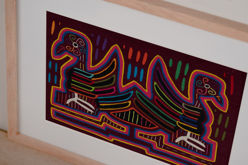 Intriguing Black and Pink Duck Mola
