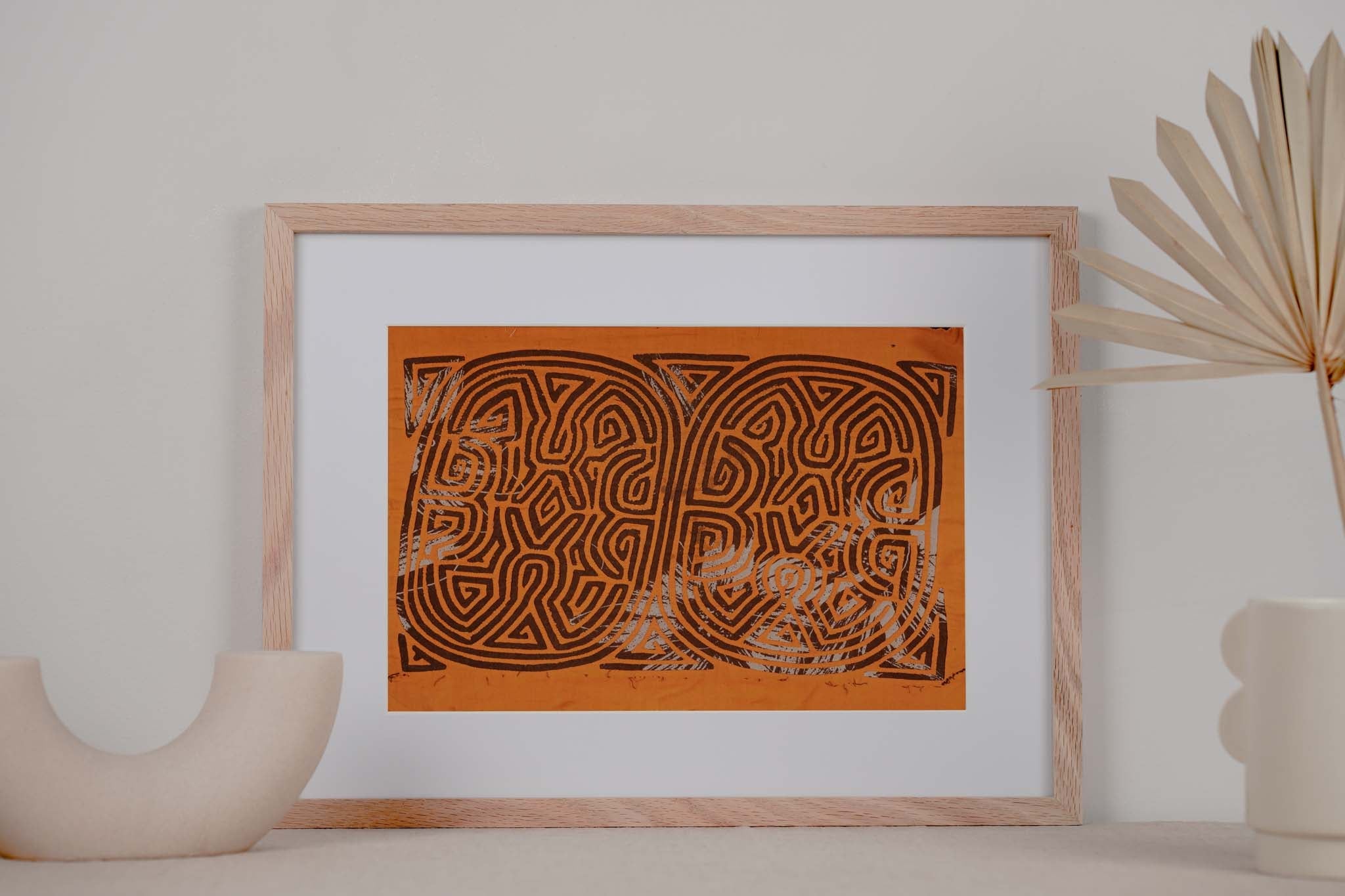 Vintage Orange And Brown Background Material Mola