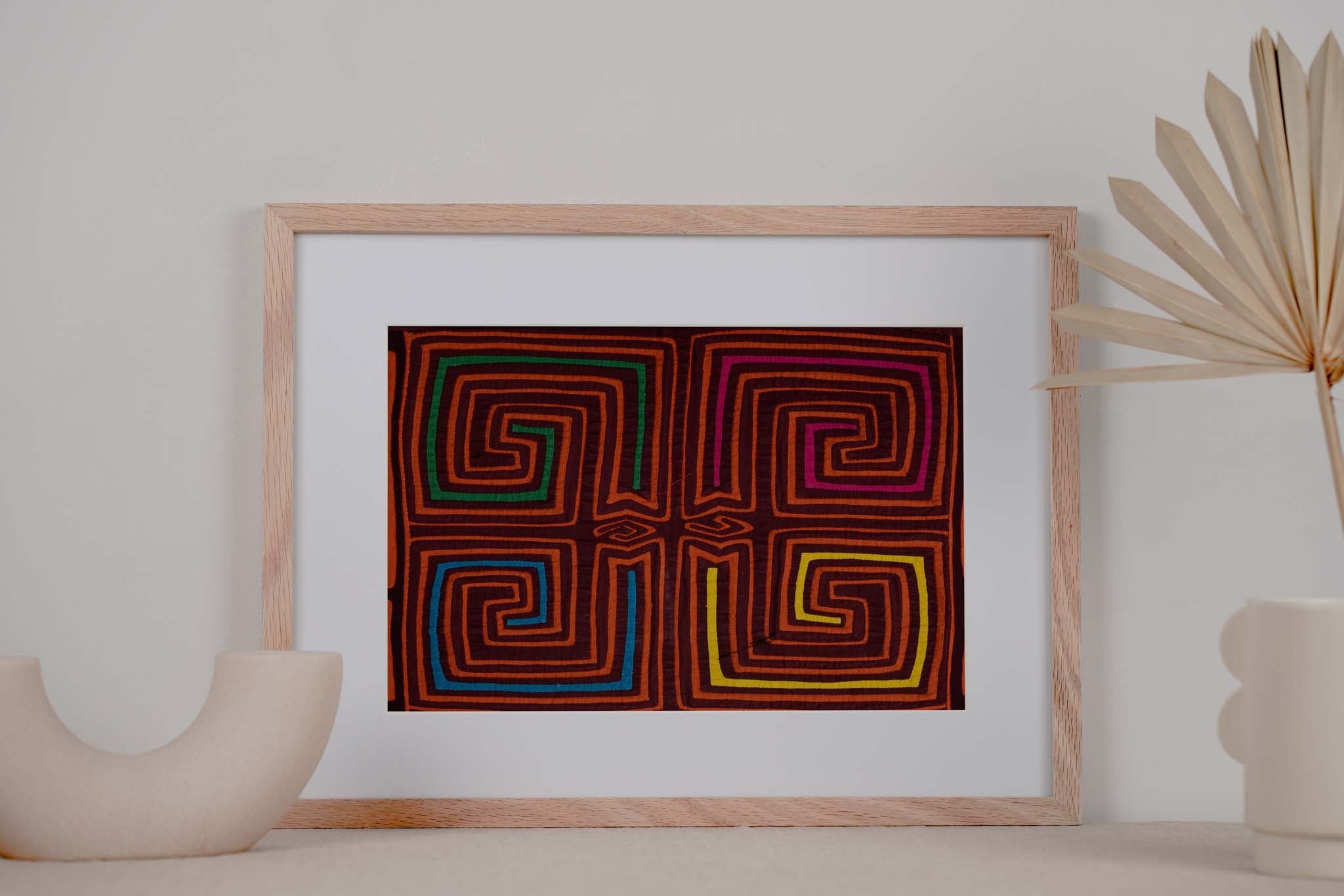 Vintage Maroon And Orange Classic Design Mola