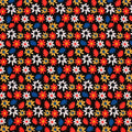 Pop Art Flowers Printed Spandex Fabric | Blue Moon Fabrics