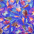 Puffer Fish Crabs Printed Spandex | Blue Moon Fabrics
