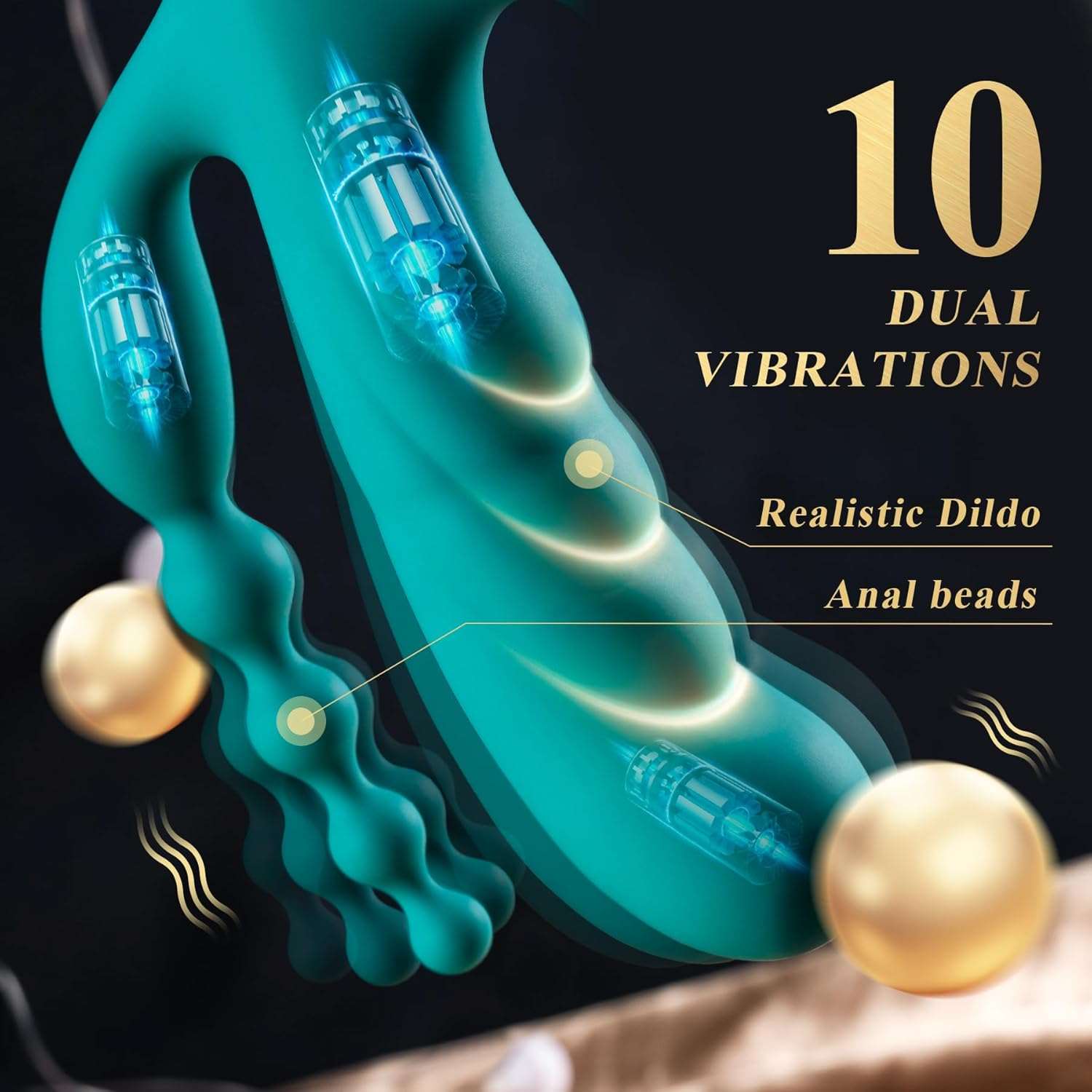 Nimbus Tri-Action Anal Beads and Clit Rabbit Vibrator
