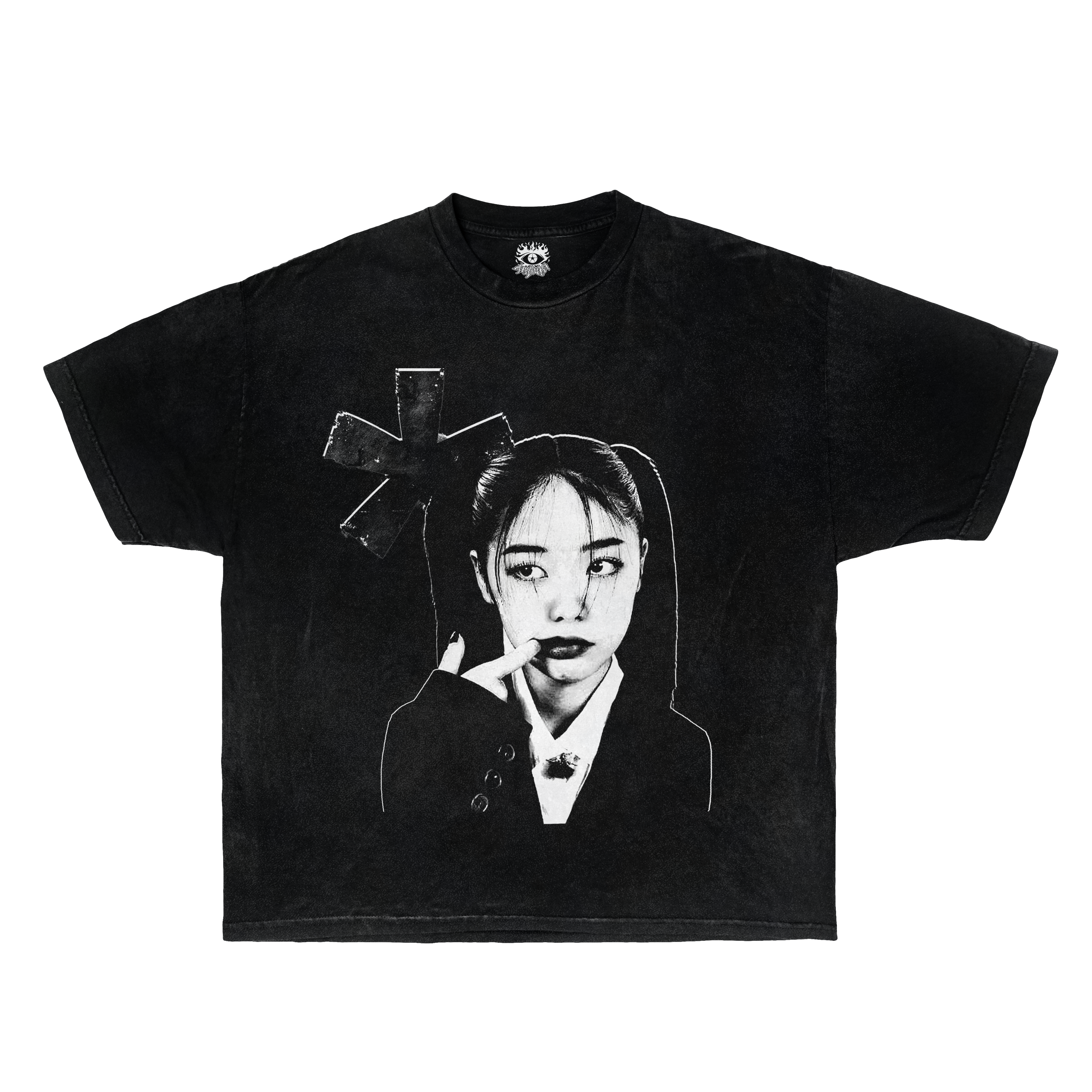 Camiseta de streetwear Opium Attitude de manga corta de algodón, estampada con DTG, 180 GSM