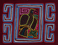 Blue And Burgundy Bird In Birdcage Mola