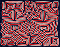 Red White And Blue Star Mola
