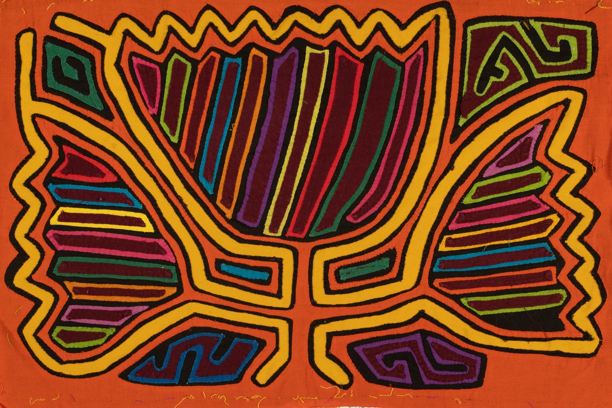 Orange And Yellow Floral Flower Mola