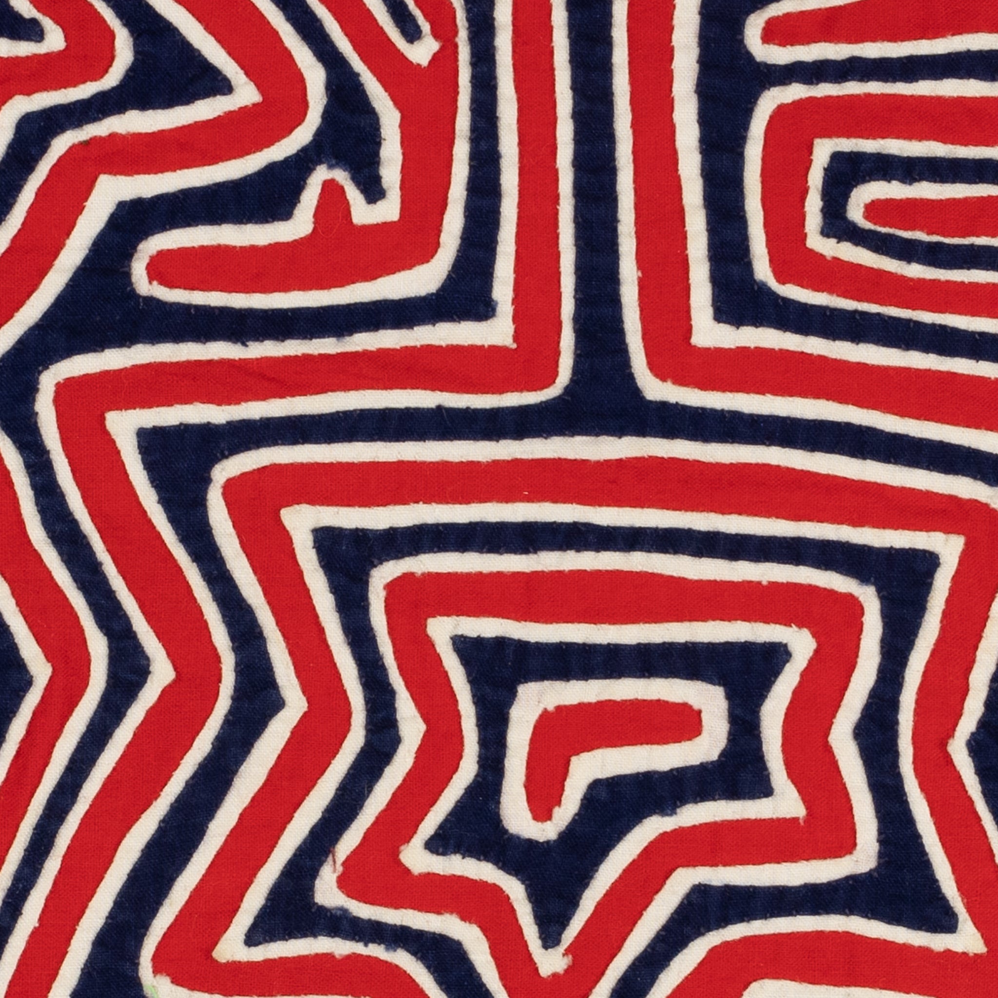 Red White And Blue Star Mola