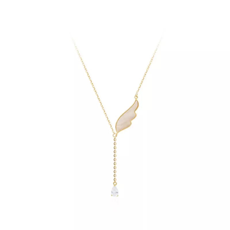 Zuri - Wing Shell Tear Drop Pendant Necklace
