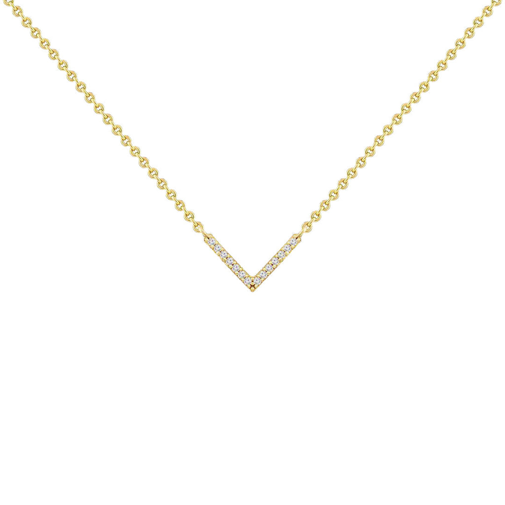 Geometric V Shape Pendant Necklace