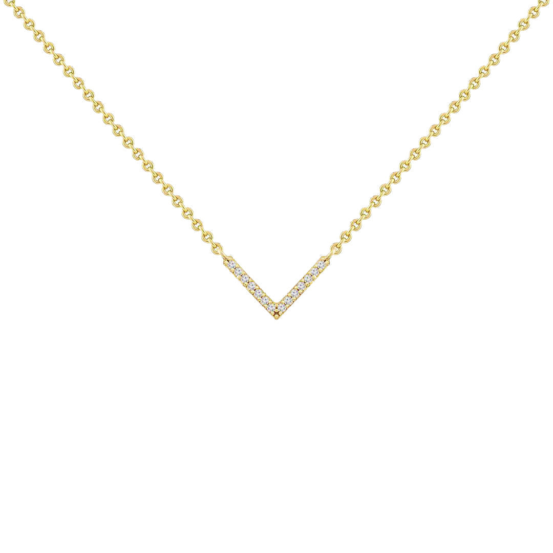 Geometric V Shape Pendant Necklace