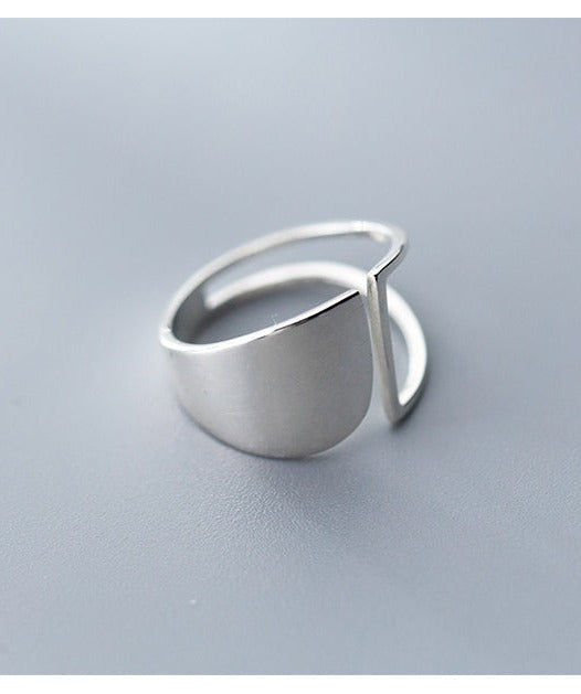 Ganga -Silver Geometric Ring