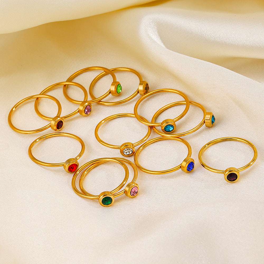 Amara - Oval Zircon Dainty Ring