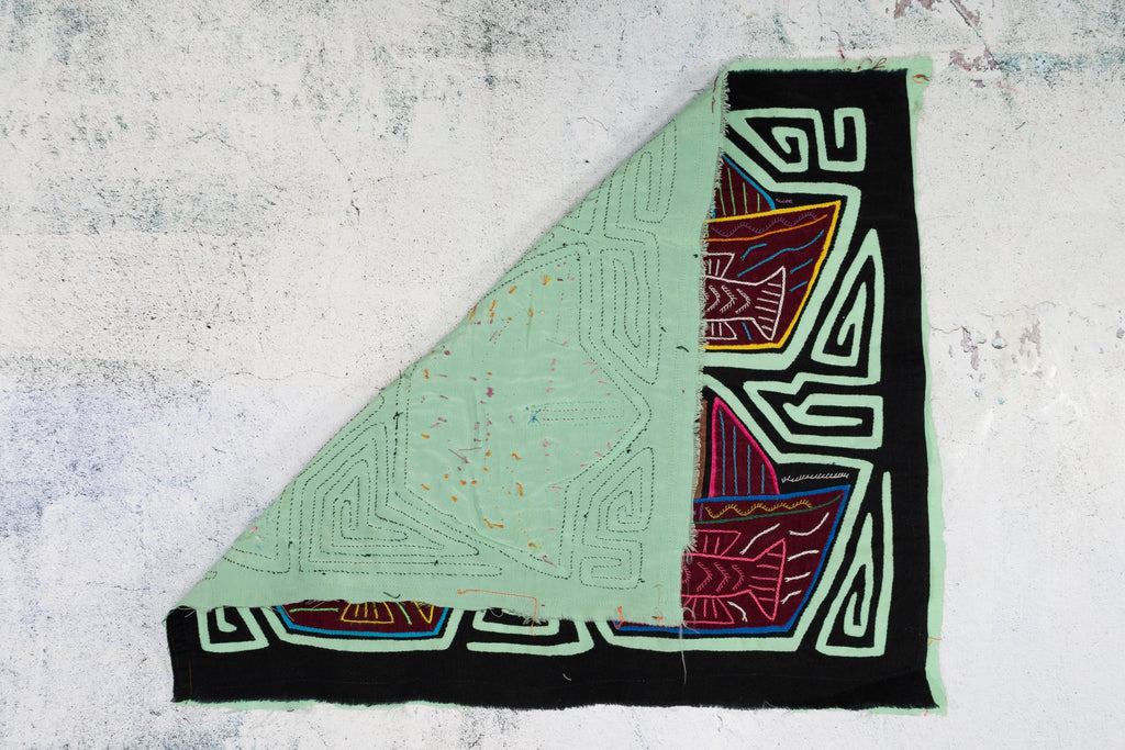 Black And Turqouise Sailboat And Fish Mola