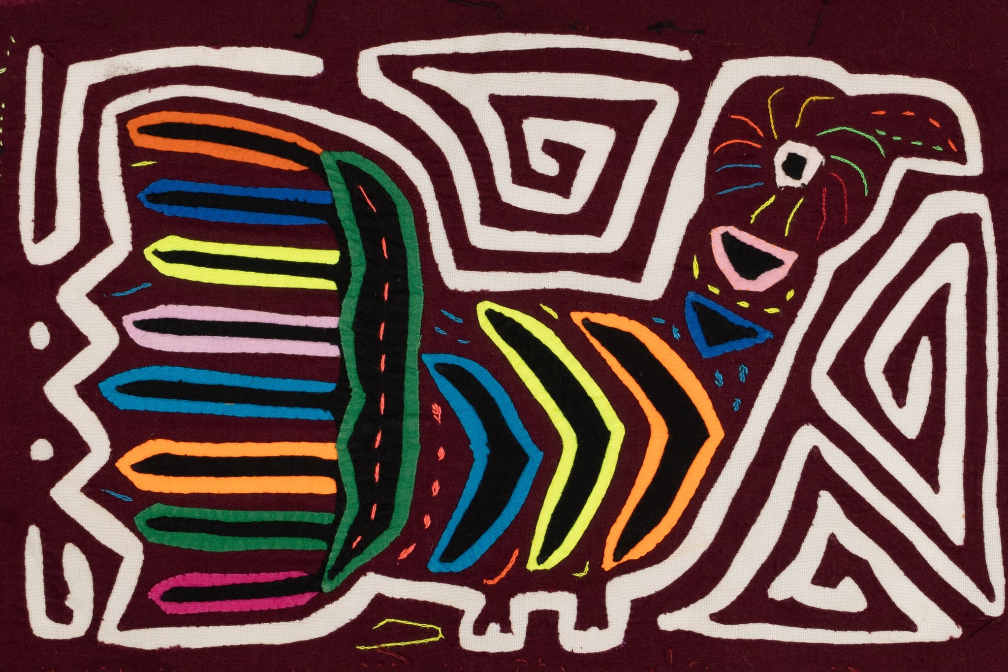 Vintage Burgundy And White Barnyard Bird Mola