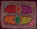 Burgundy and White Super Symmetry Mola
