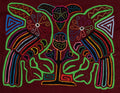 Burgundy and Green Toucan Parrot Mola