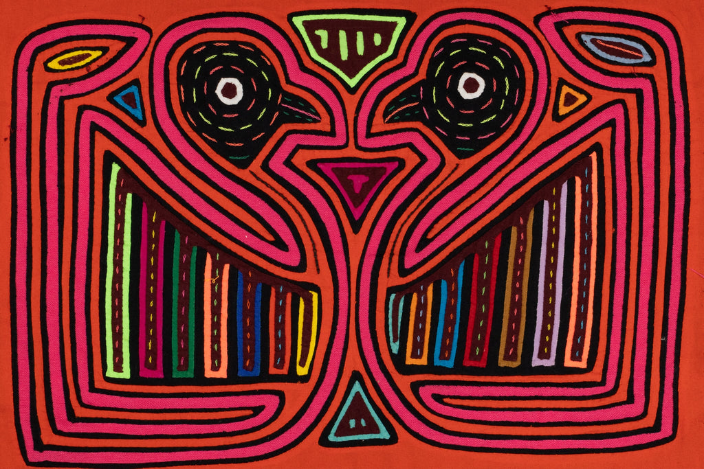 Orange and Pink Optical Illusion Lovebird Mola