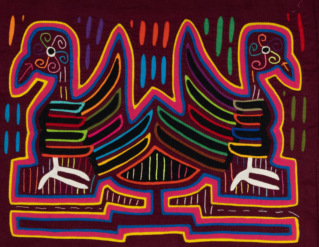 Intriguing Black and Pink Duck Mola