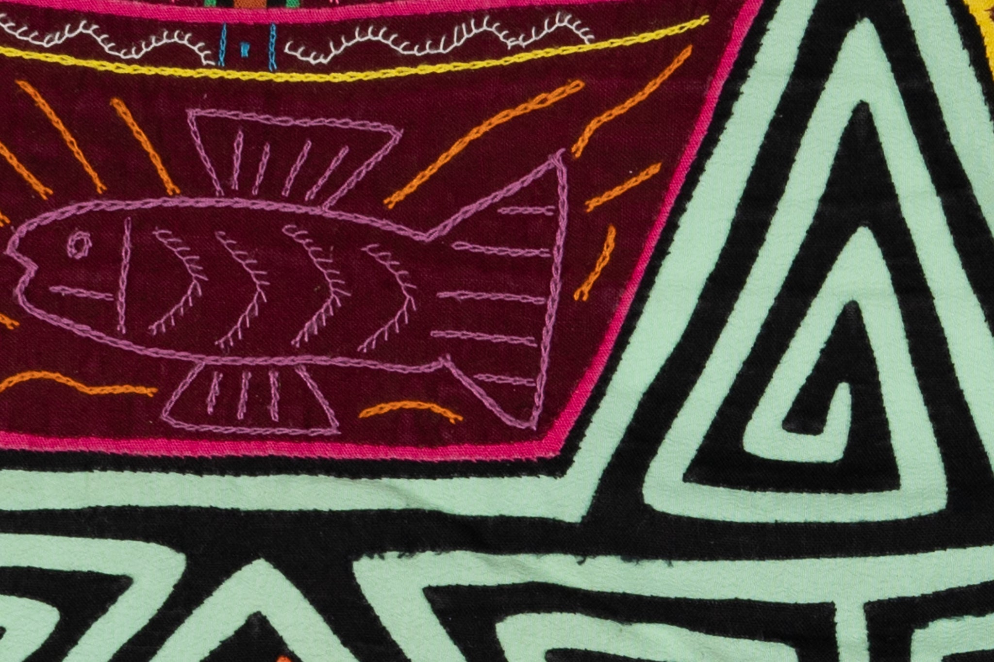 Black And Turqouise Sailboat And Fish Mola