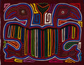 Burgundy Blue And White Siamese Twin Goonie Bird Mola