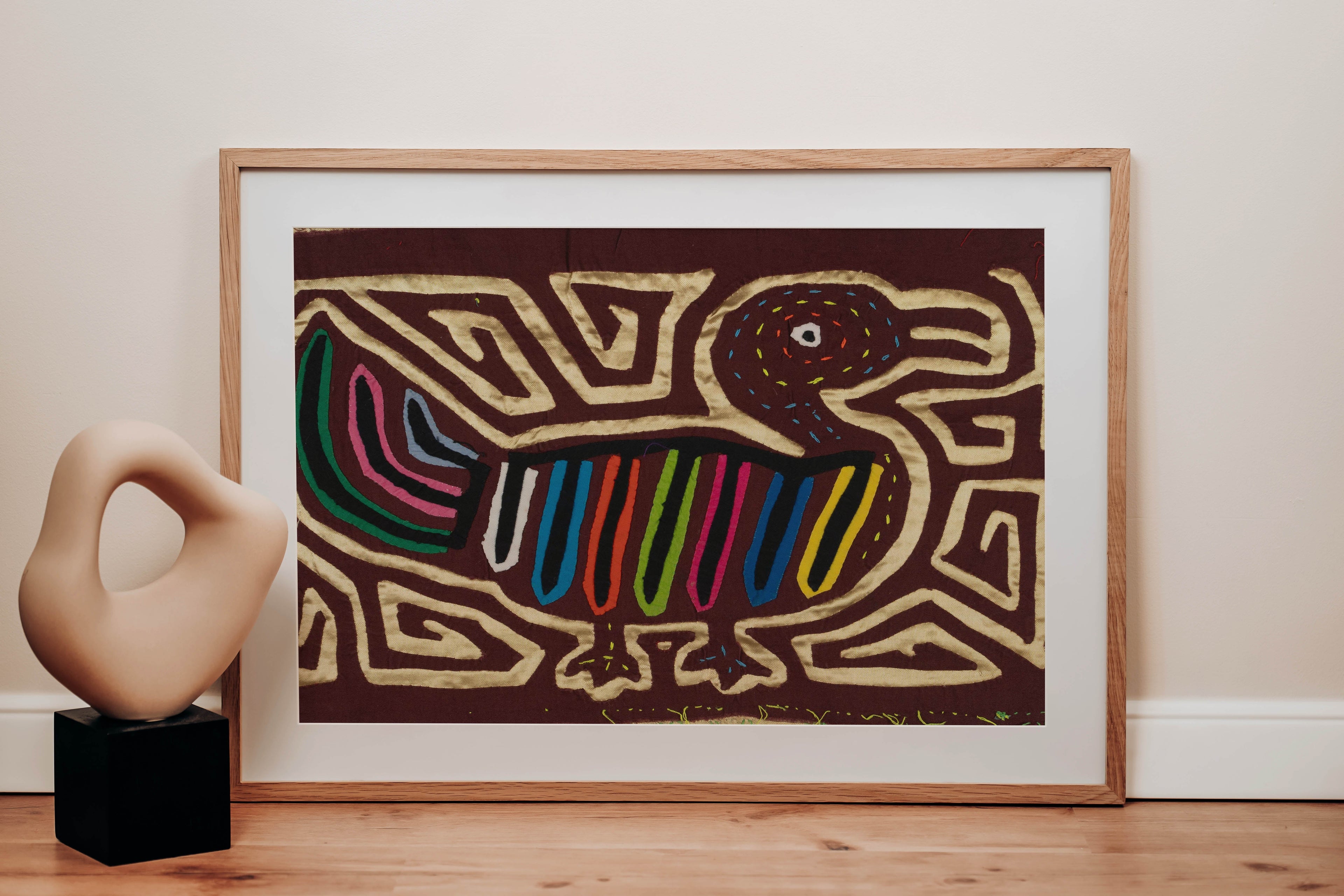 Burgundy And Gold Duck Walk Mola