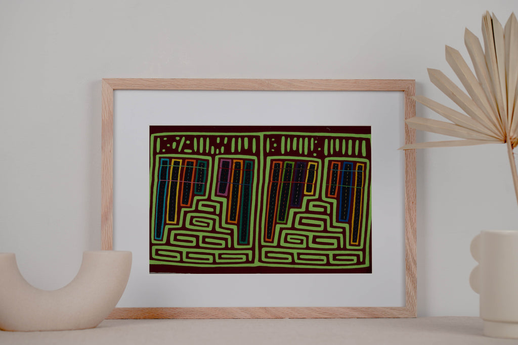 Burgundy And Green Musical Flute Mola