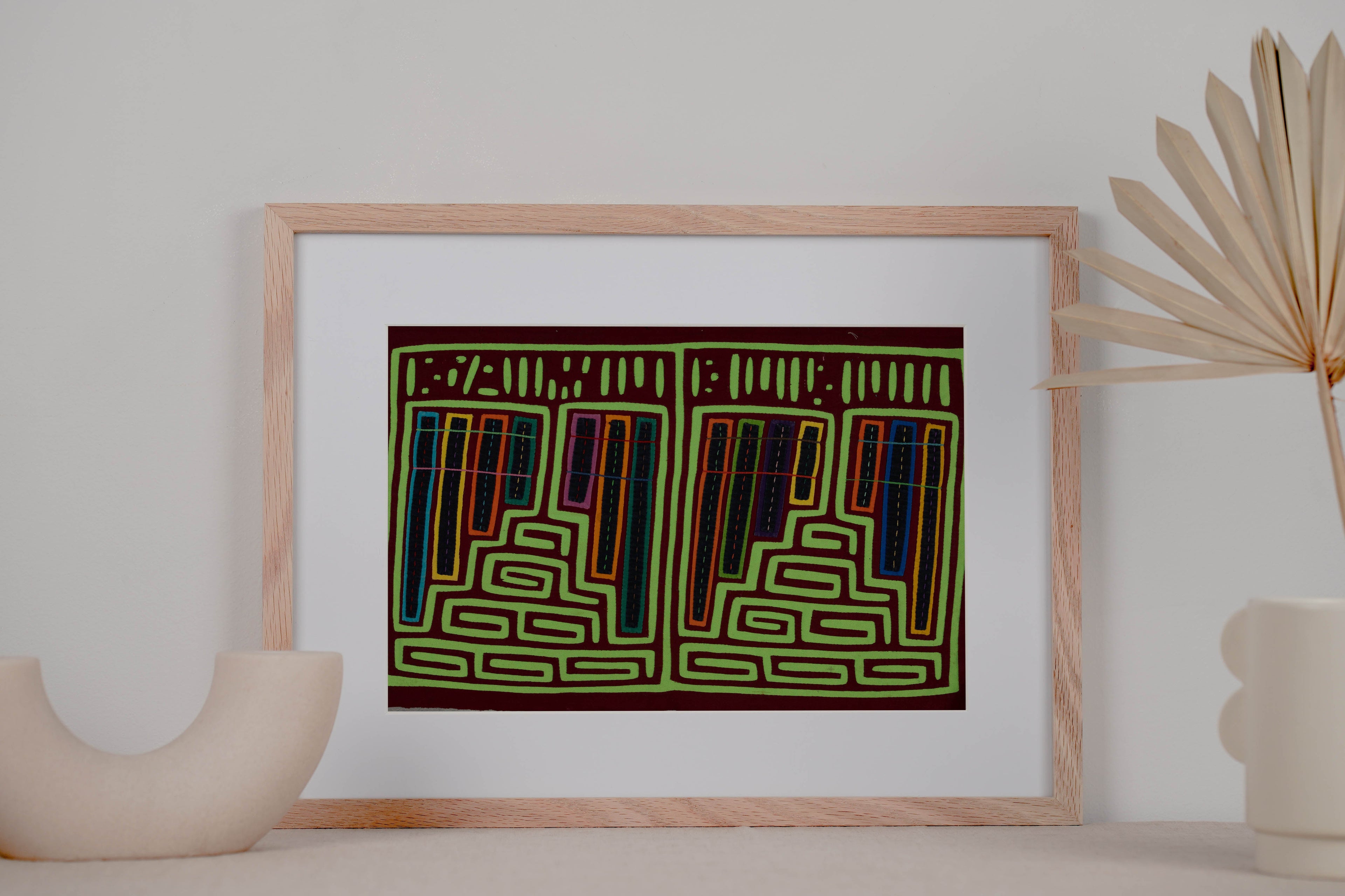 Burgundy And Green Musical Flute Mola