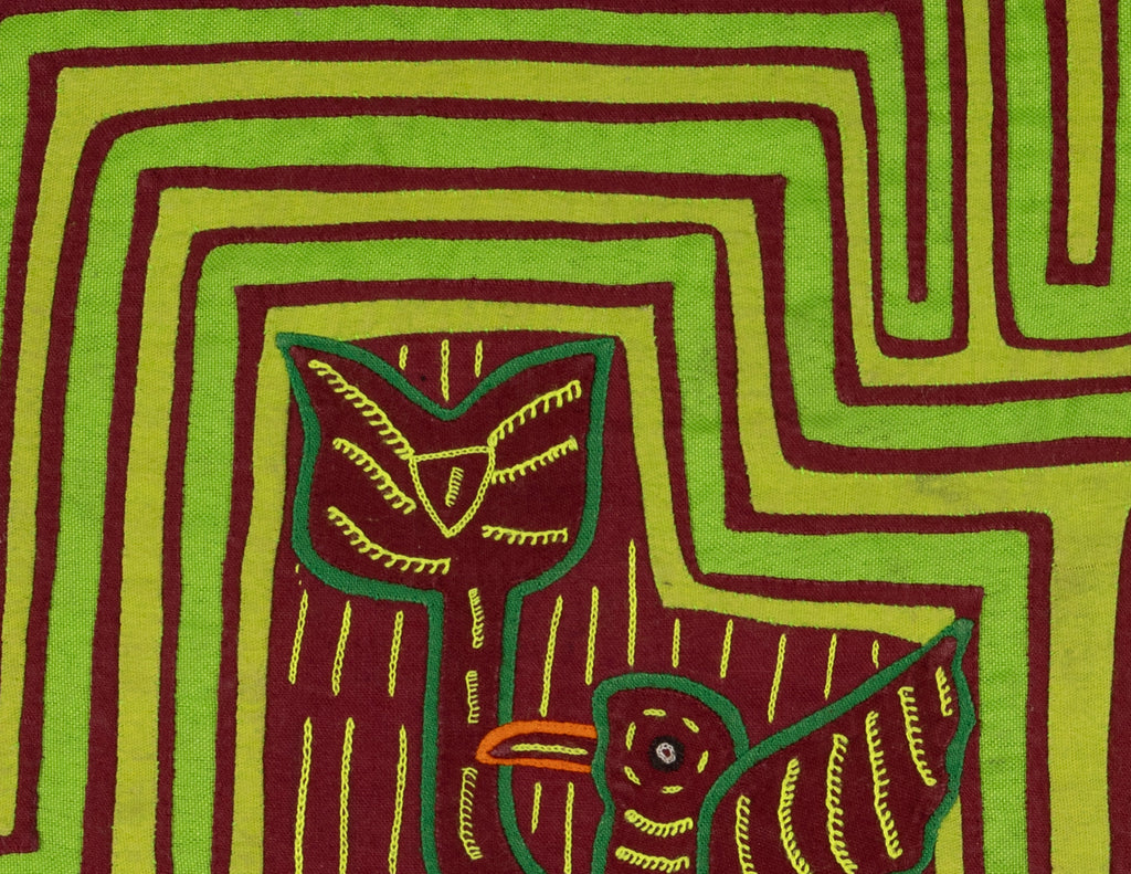 Maroon Green And Chartreuse Song Birds Mola