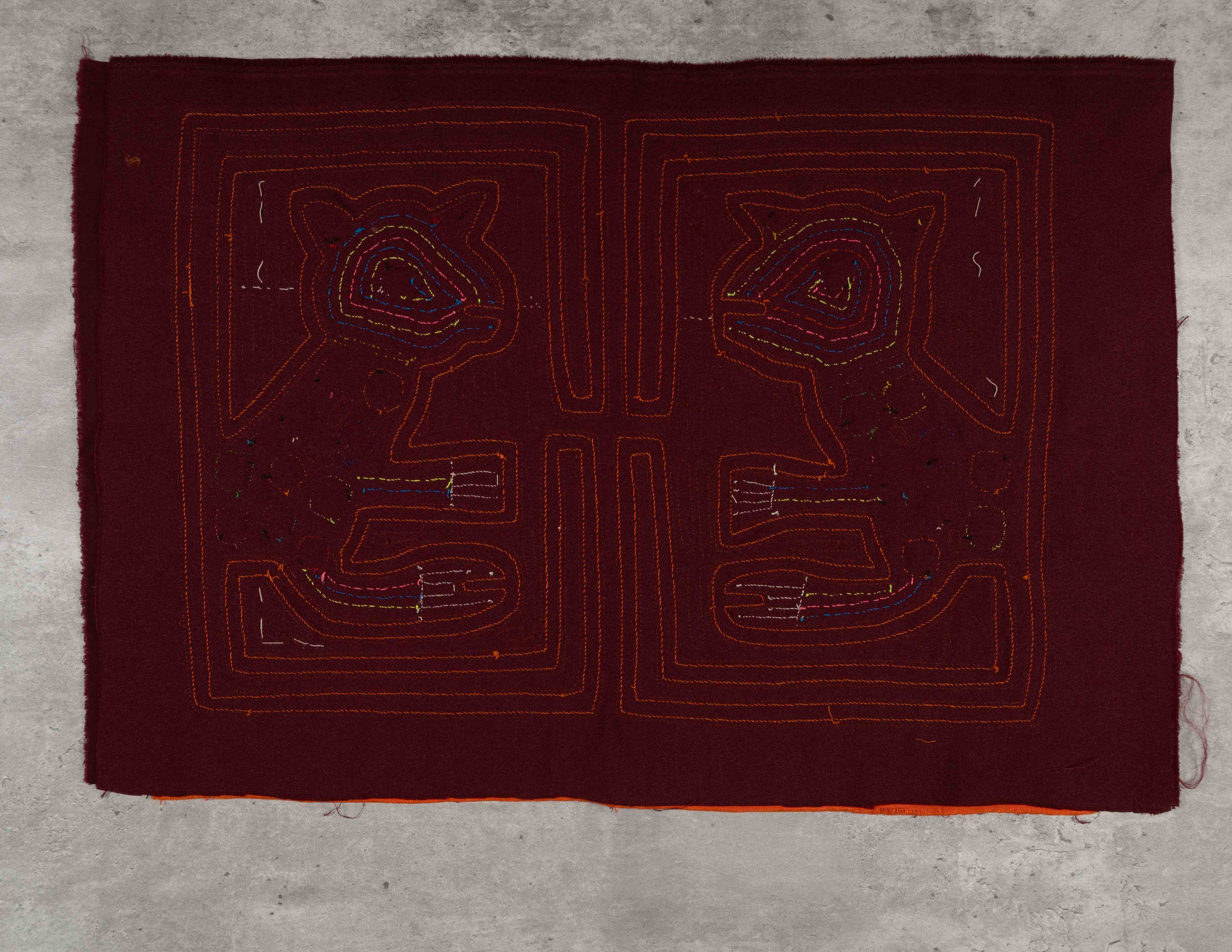 Maroon And Orange Puppy Dog Mola