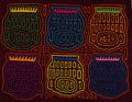 Rainbow Colors Classic Kuna Design Mola