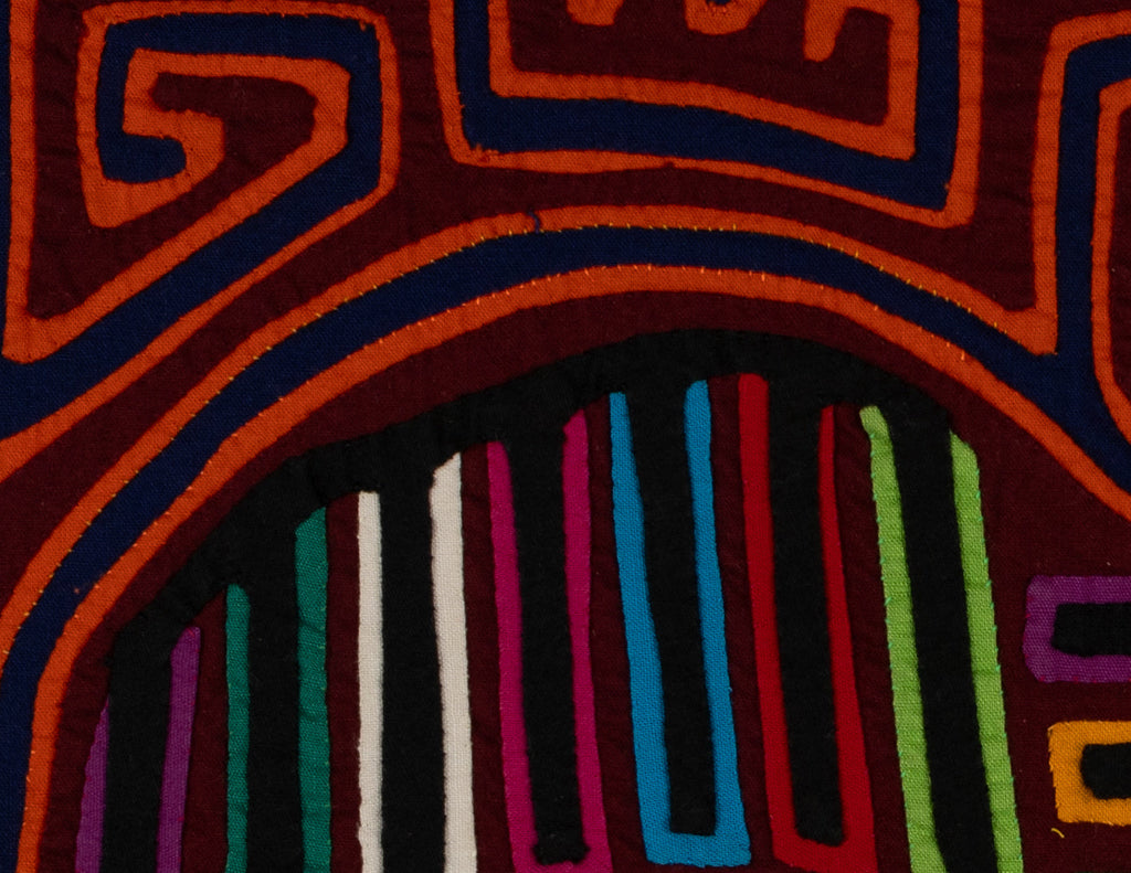Burgundy Orange And Blue Peek-A-Boo Bird Mola