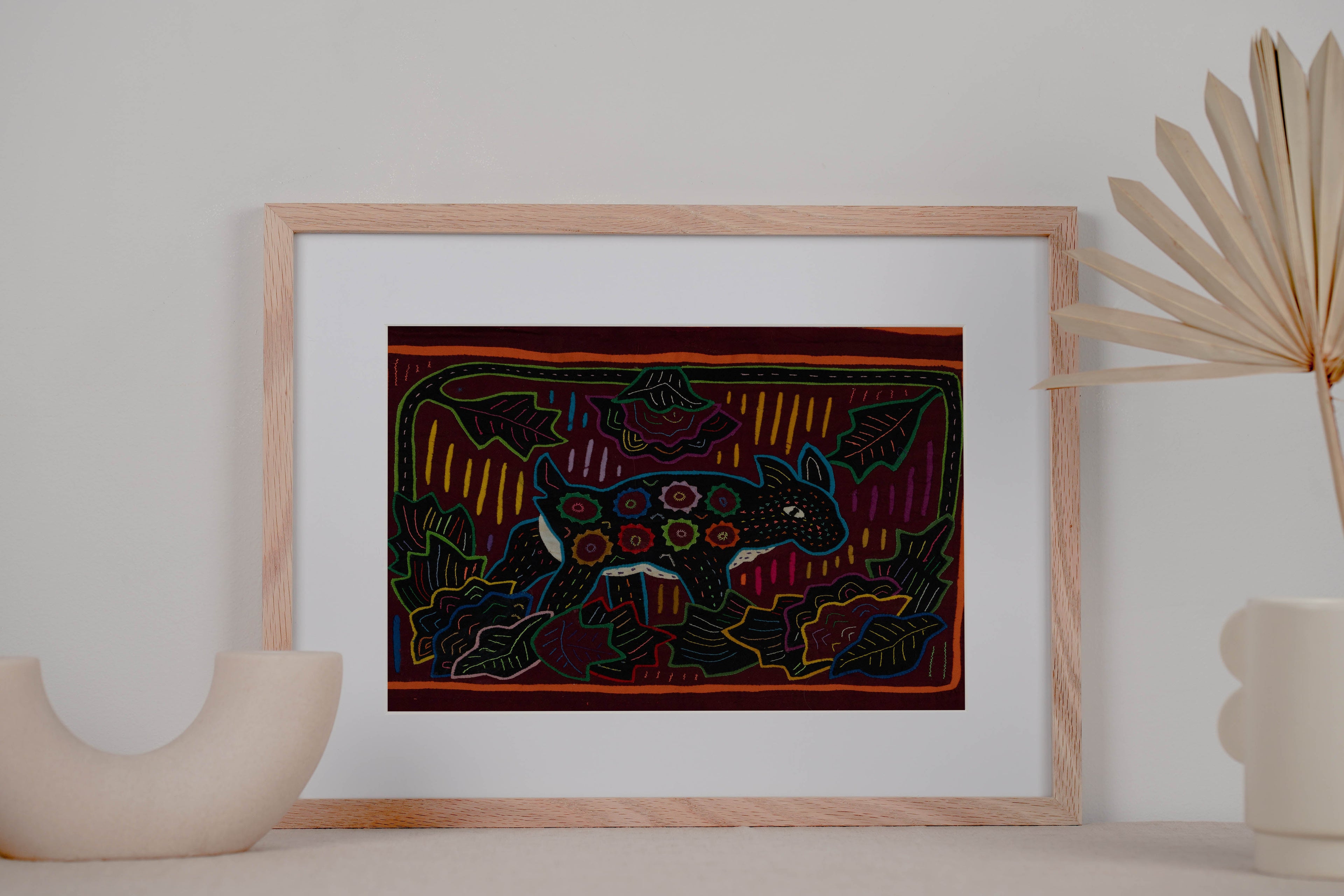 Burgundy Orange And Green Lost Jungle Puppy Dog Mola