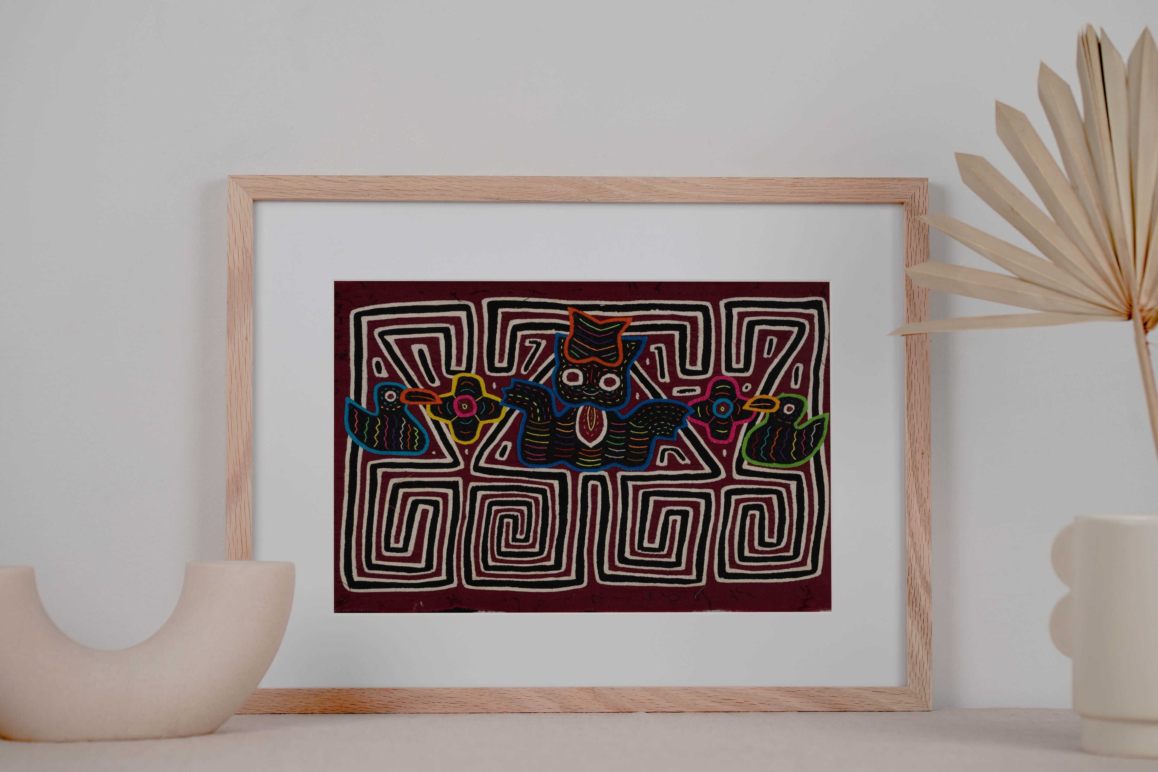 Maroon Black And White Owl Clowning Around Mola