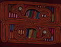 Burgundy And Orange Slithering Critter Mola