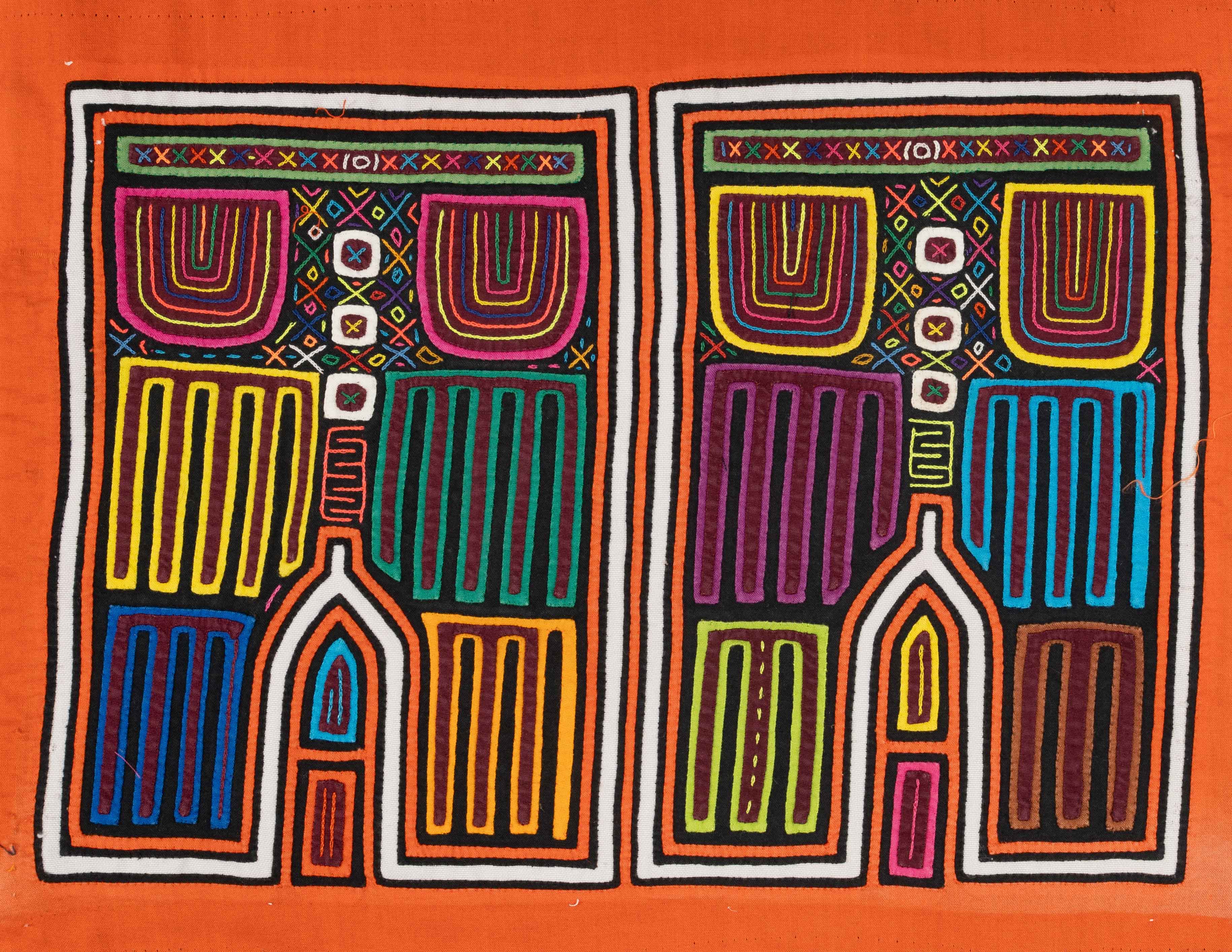Orange And White Rainbow Designer Jeans Mola