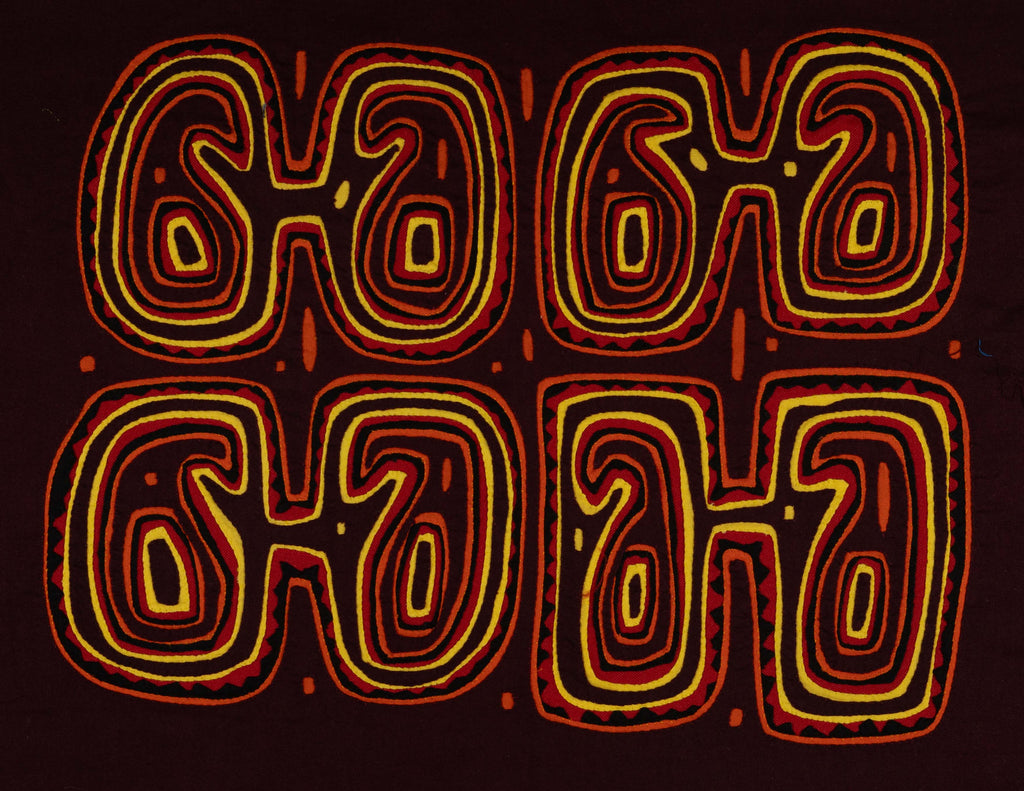 Red And Yellow Classic Design Kuna Mola